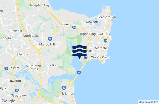 Mapa de mareas Clontarf, Australia