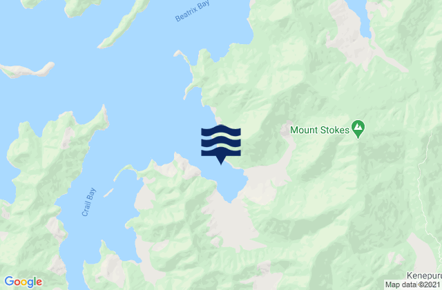 Mapa de mareas Clova Bay, New Zealand