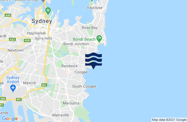 Mapa de mareas Clovelly Bay, Australia