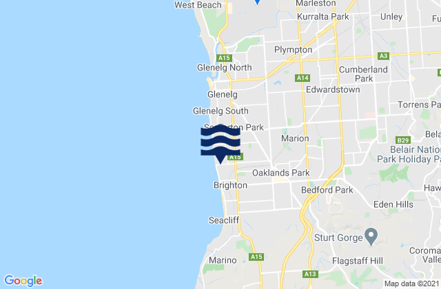Mapa de mareas Clovelly Park, Australia