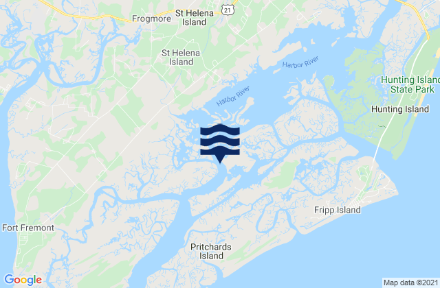 Mapa de mareas Club Bridge Creek Ent. (Trenchards Inlet), United States
