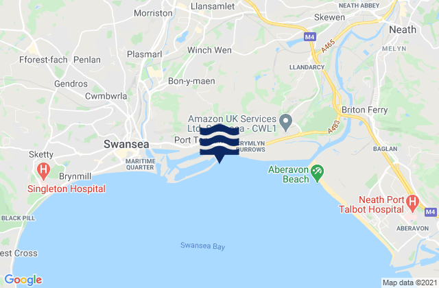 Mapa de mareas Clydach, United Kingdom