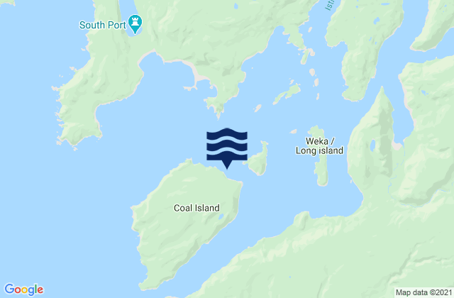 Mapa de mareas Coal Island - Fishing Bay, New Zealand