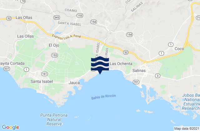 Mapa de mareas Coamo Barrio-Pueblo, Puerto Rico