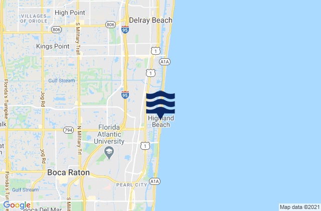 Mapa de mareas Coast Guard Beach (Highland Beach), United States