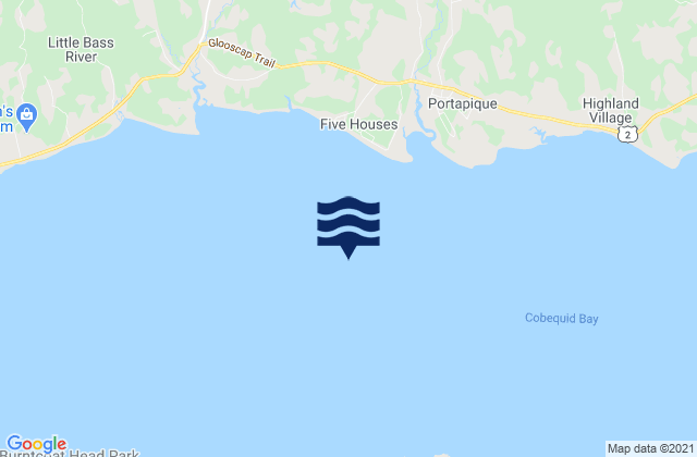 Mapa de mareas Cobequid Bay, Canada