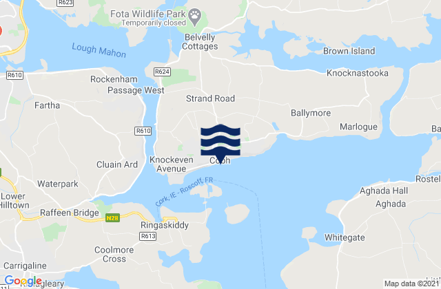 Mapa de mareas Cobh, Ireland