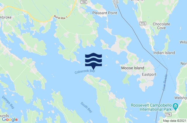 Mapa de mareas Cobscook Bay, United States