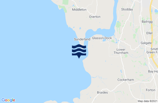 Mapa de mareas Cockerham Lighthouse, United Kingdom
