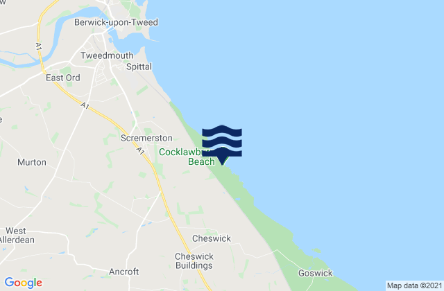 Mapa de mareas Cocklawburn Beach, United Kingdom