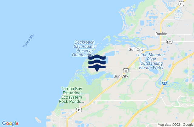 Mapa de mareas Cockroach Bay, United States