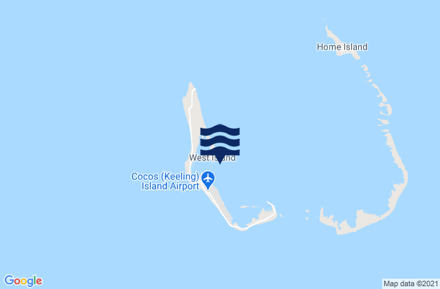 Mapa de mareas Cocos Islands