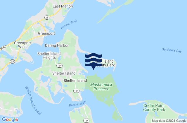 Mapa de mareas Coecles Harbor, United States