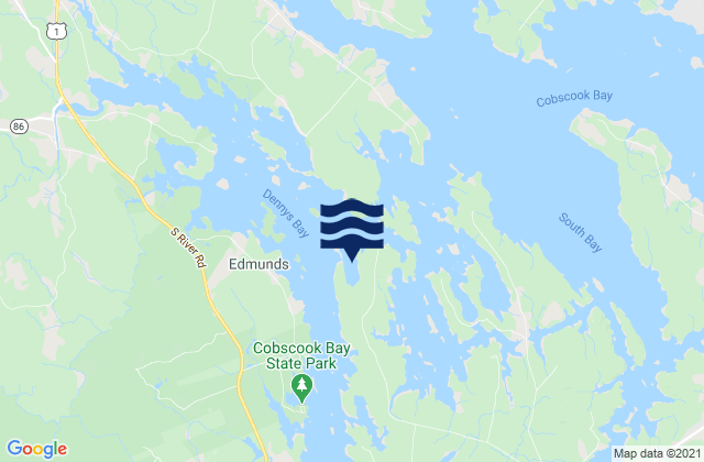 Mapa de mareas Coffin Point, Canada