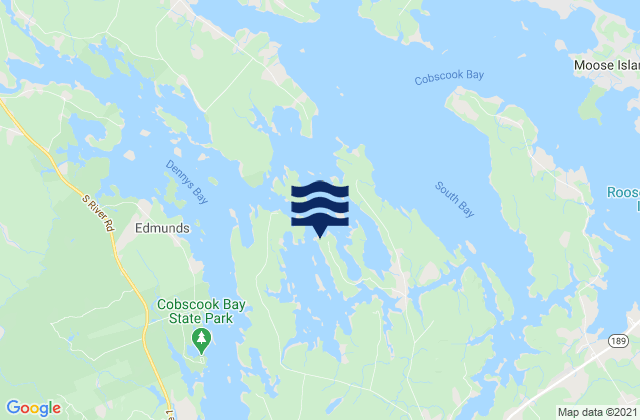 Mapa de mareas Coffins Point, Canada