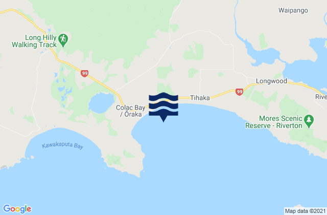 Mapa de mareas Colac Bay, New Zealand