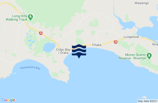 Mapa de mareas Colac Bay/Oraka, New Zealand