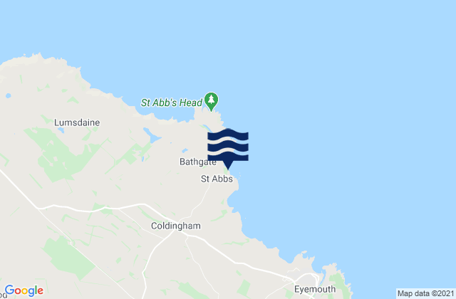 Mapa de mareas Coldingham Bay, United Kingdom