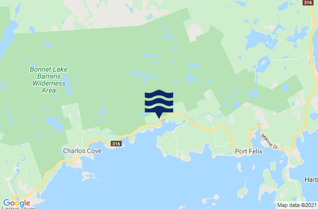 Mapa de mareas Cole Harbour, Canada