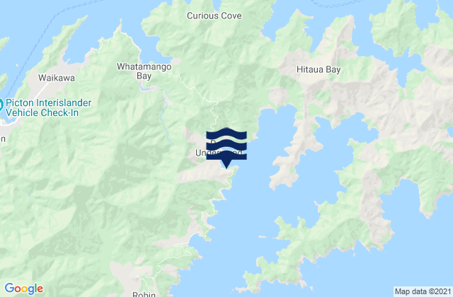Mapa de mareas Coles Bay (Waingaro Bay), New Zealand