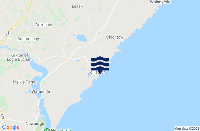 Mapa de mareas Collieston Beach, United Kingdom