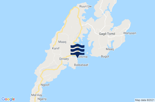 Mapa de mareas Colonia, Micronesia