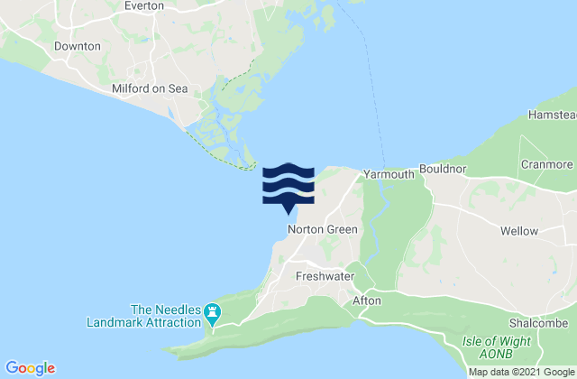 Mapa de mareas Colwell Bay, United Kingdom