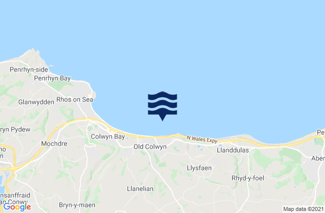 Mapa de mareas Colwyn Bay, United Kingdom