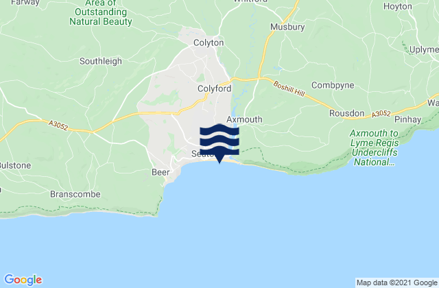 Mapa de mareas Colyton, United Kingdom