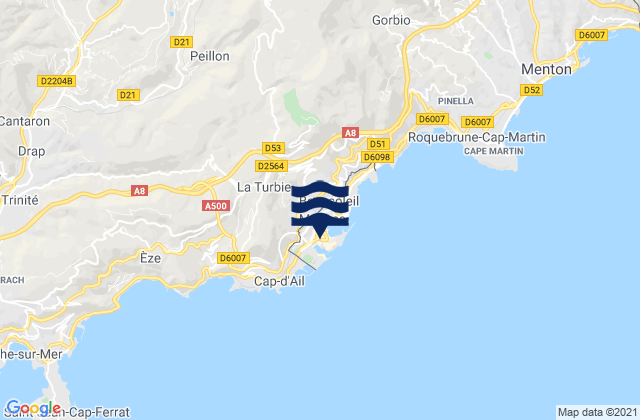 Mapa de mareas Commune de Monaco, Monaco