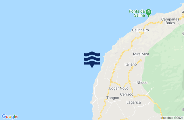 Mapa de mareas Concelho do São Filipe, Cabo Verde