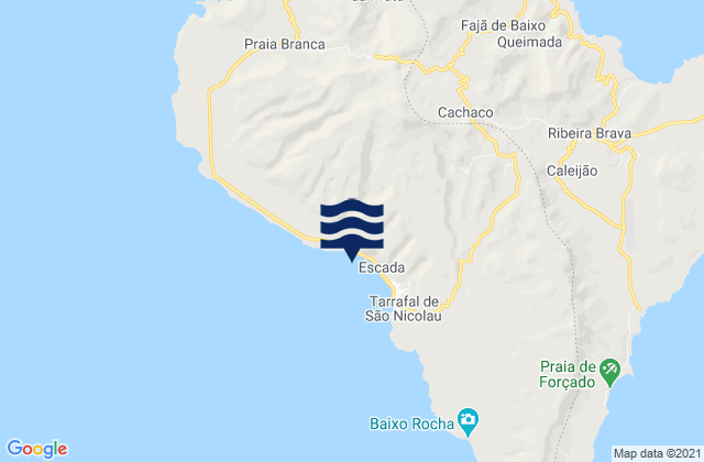 Mapa de mareas Concelho do Tarrafal de São Nicolau, Cabo Verde