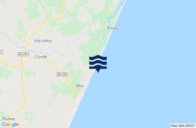 Mapa de mareas Conde, Brazil