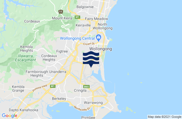 Mapa de mareas Coniston, Australia