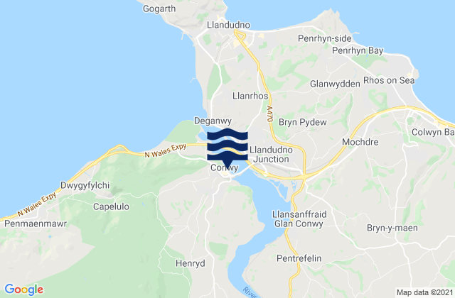 Mapa de mareas Conwy, United Kingdom