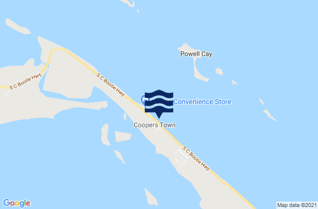 Mapa de mareas Cooper's Town, United States