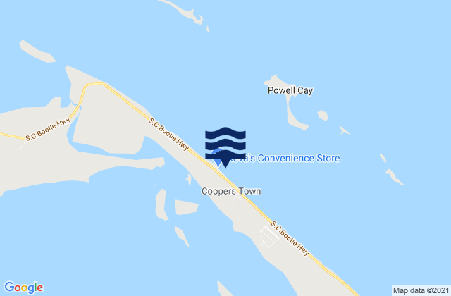 Mapa de mareas Cooper’s Town, Bahamas