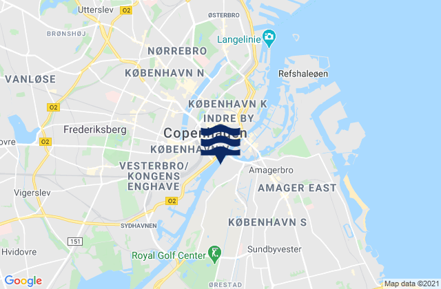 Mapa de mareas Copenhagen, Denmark