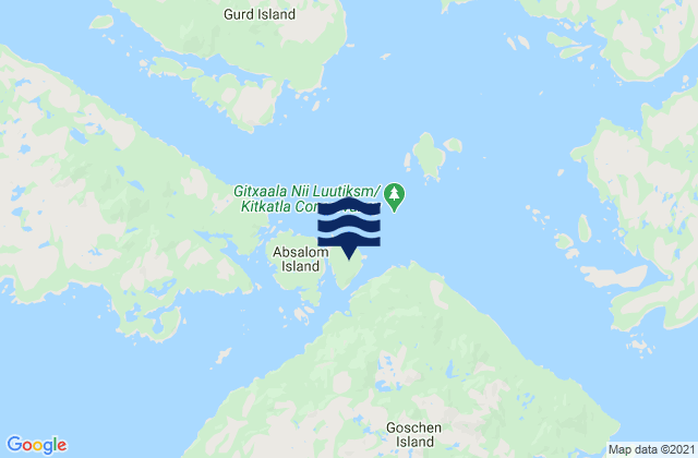 Mapa de mareas Coquitlam Island, Canada