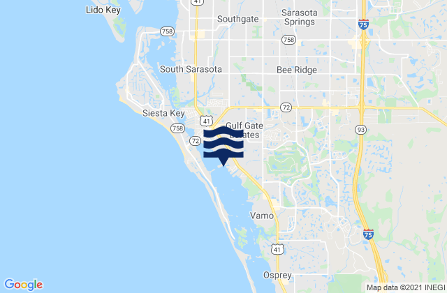 Mapa de mareas Coral Cove, United States
