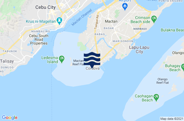 Mapa de mareas Cordova, Philippines