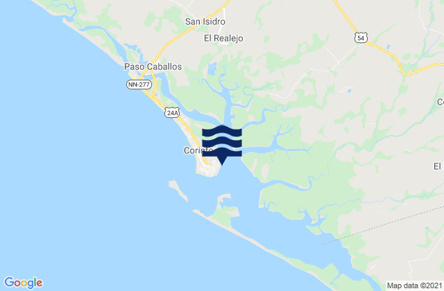Mapa de mareas Corinto (Isla Cardon), Nicaragua