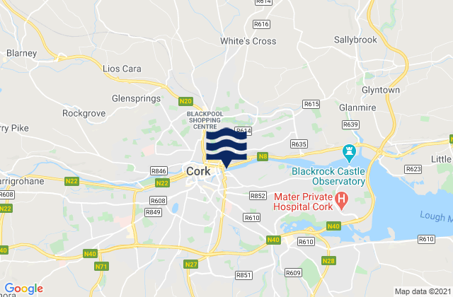 Mapa de mareas Cork City, Ireland