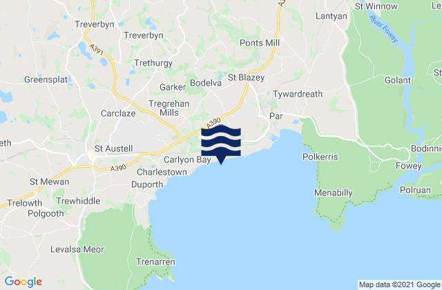 Mapa de mareas Cornwall, United Kingdom