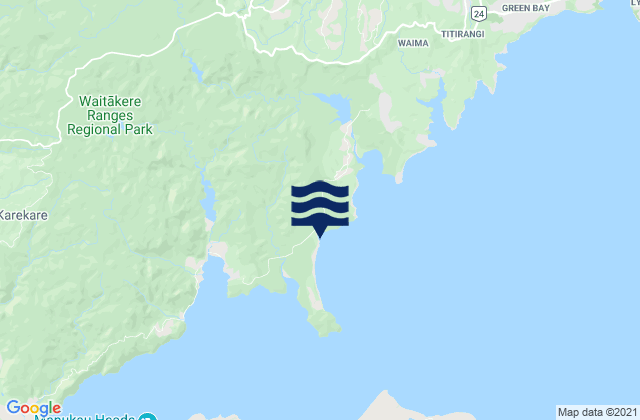 Mapa de mareas Cornwallis Beach, New Zealand