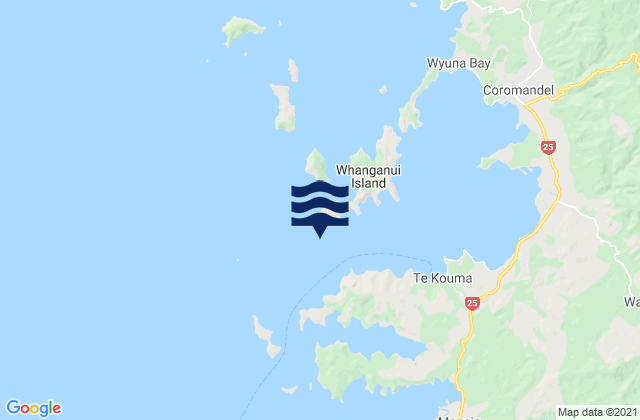 Mapa de mareas Coromandel Harbour, New Zealand