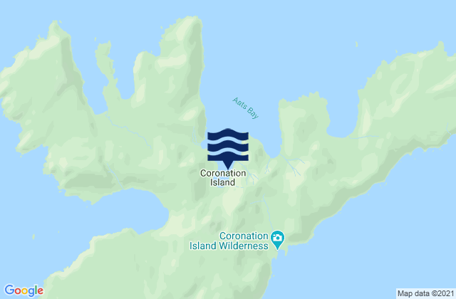 Mapa de mareas Coronation Island, United States