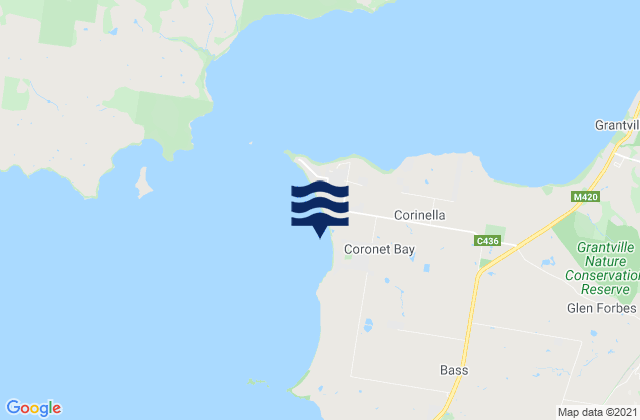 Mapa de mareas Coronet Bay, Australia