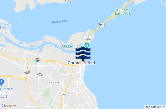 Mapa de mareas Corpus Christi, United States