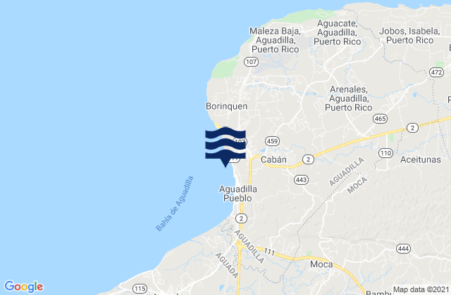 Mapa de mareas Corrales Barrio, Puerto Rico